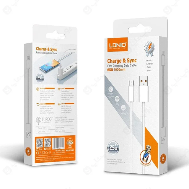کابل تبدیل USB به USB-C الدینیو مدل LS901 طول یک متر 101536818