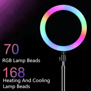 رینگ لایت مدل MJ26-RGB به همراه پایه 101577017