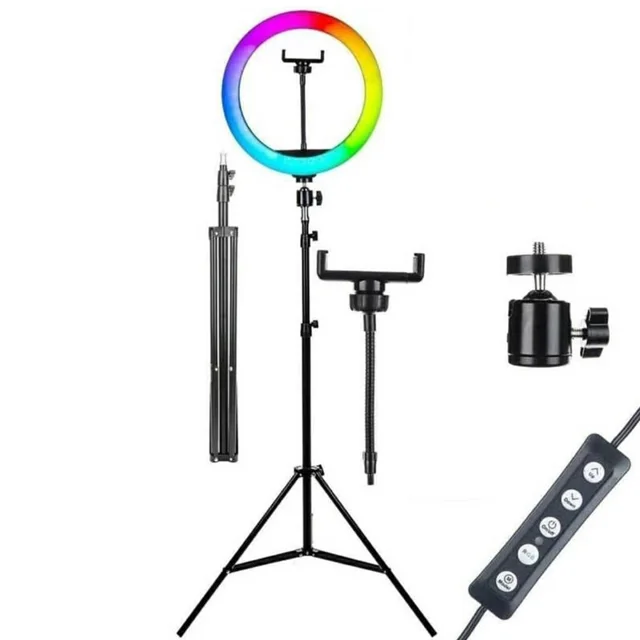 رینگ لایت مدل MJ26-RGB به همراه پایه 101577019