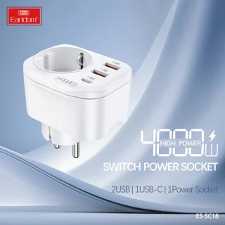 تبدیل دیواری و شارژر ارلدام مدل  4IN1 SC18 101711244