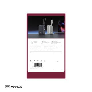 پاوربانک 22.5 وات تی سی اچ مدل Mini 1020 ظرفیت 10000 میلی‌آمپرساعت به همراه کابل تبدیل USB 101731643