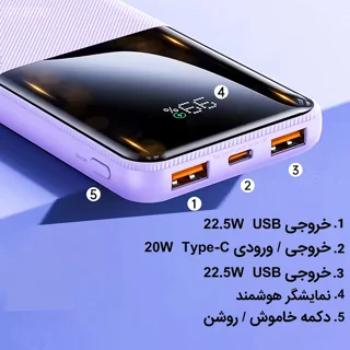 پاوربانک ریمکس مدل RPP-623 ظرفیت 20000 میلی آمپر ساعت 101714426