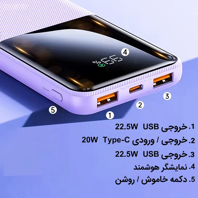 پاوربانک ریمکس مدل RPP-623 ظرفیت 20000 میلی آمپر ساعت 101714426