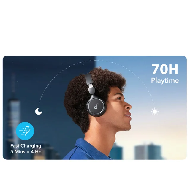 هدفون بلوتوثی انکر مدل Soundcore H30i بدون قابلیت نویز کنسلینگ، درگاه شارژ USB Type-C، دار 101731529